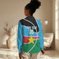 Afro Basketball Custom South Sudan Women Casual Shirt Come On Bright Stars - African Pride
