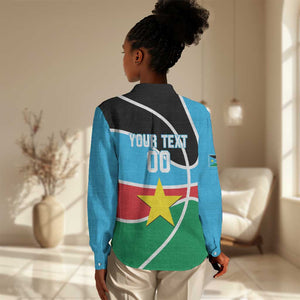 Afro Basketball Custom South Sudan Women Casual Shirt Come On Bright Stars - African Pride