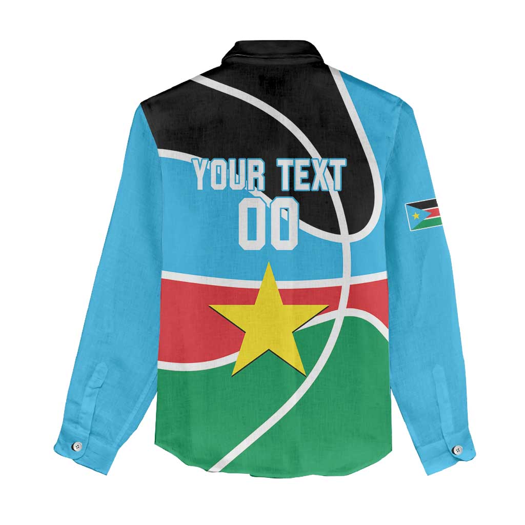 Afro Basketball Custom South Sudan Women Casual Shirt Come On Bright Stars - African Pride