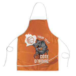 Ivory Coast Basketball Custom Apron Allez Les Elephants