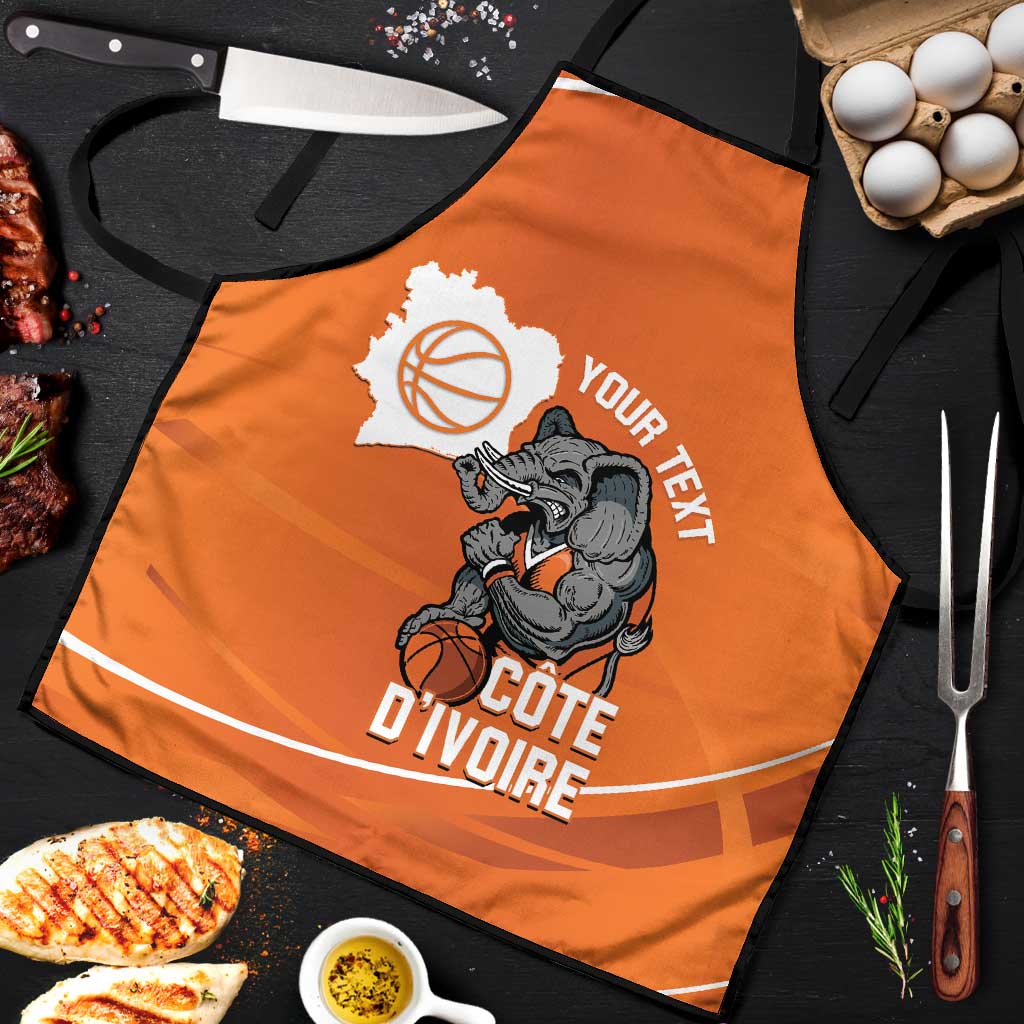 Ivory Coast Basketball Custom Apron Allez Les Elephants