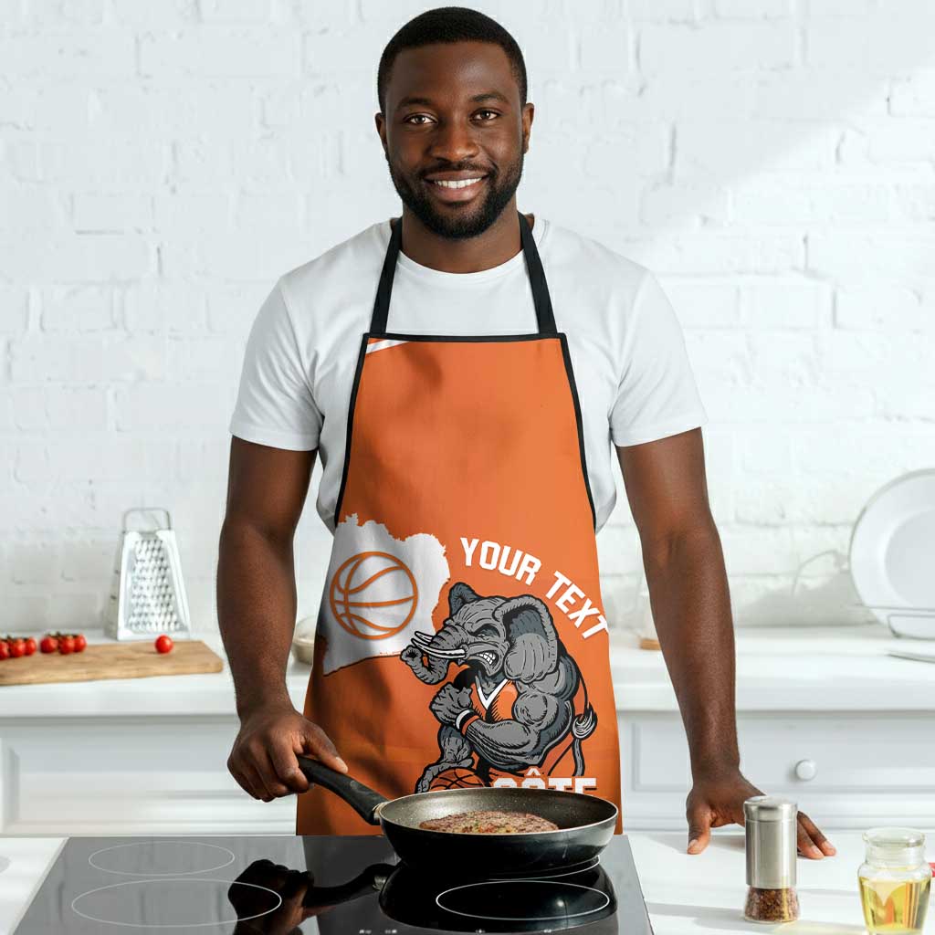 Ivory Coast Basketball Custom Apron Allez Les Elephants