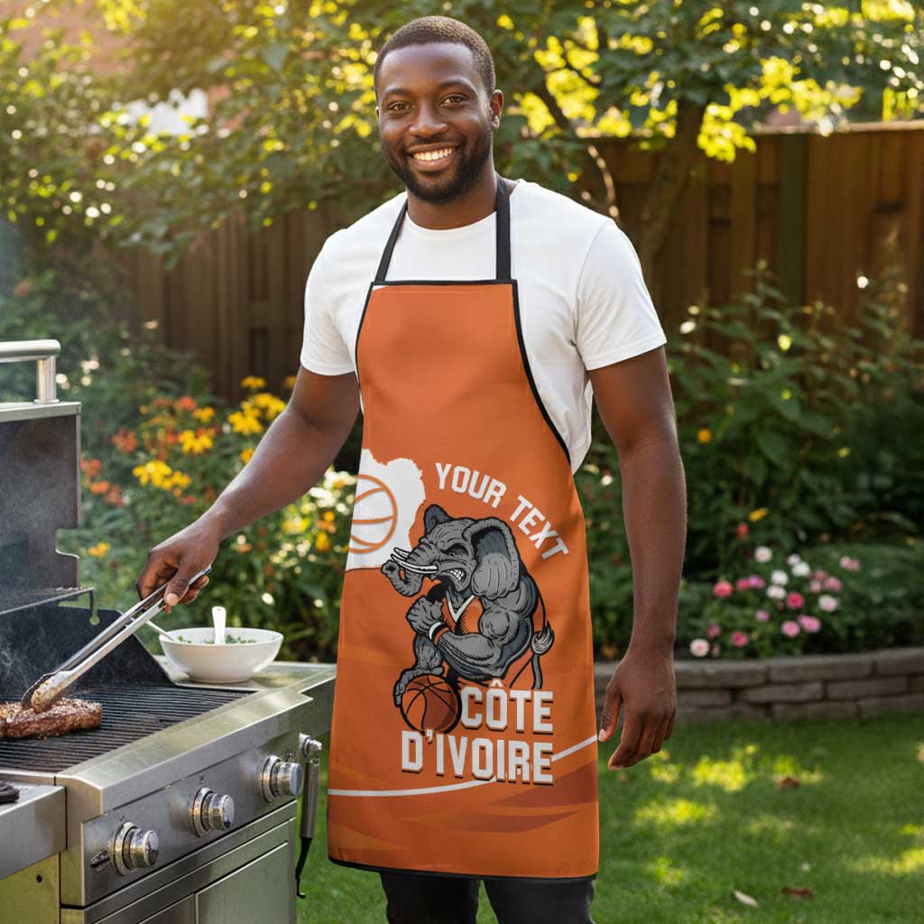 Ivory Coast Basketball Custom Apron Allez Les Elephants