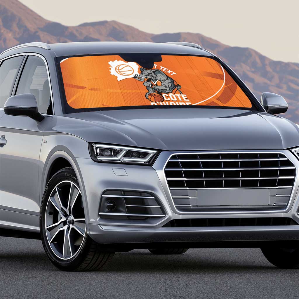 Ivory Coast Basketball Custom Auto Sun Shade Allez Les Elephants