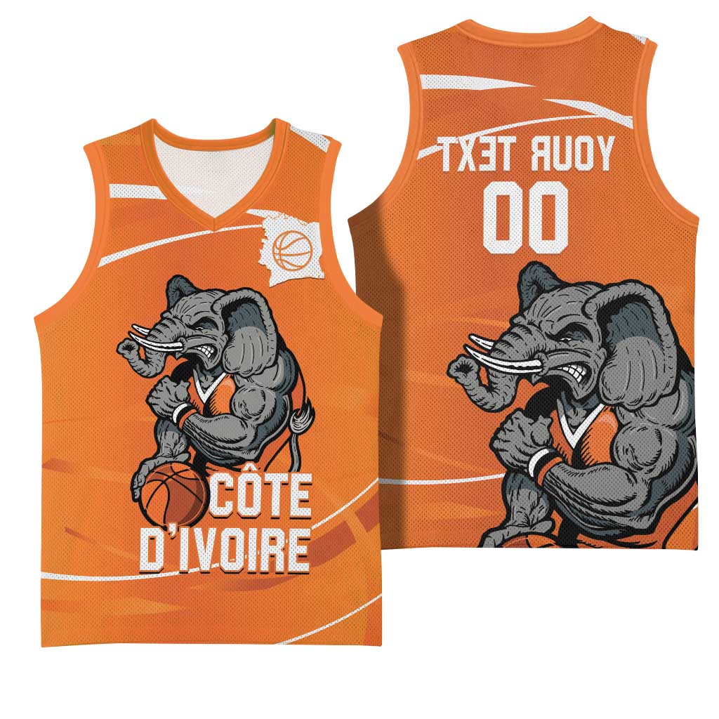Afro Basketball Custom Ivory Coast Basketball Jersey Allez Les Elephants - African Pride