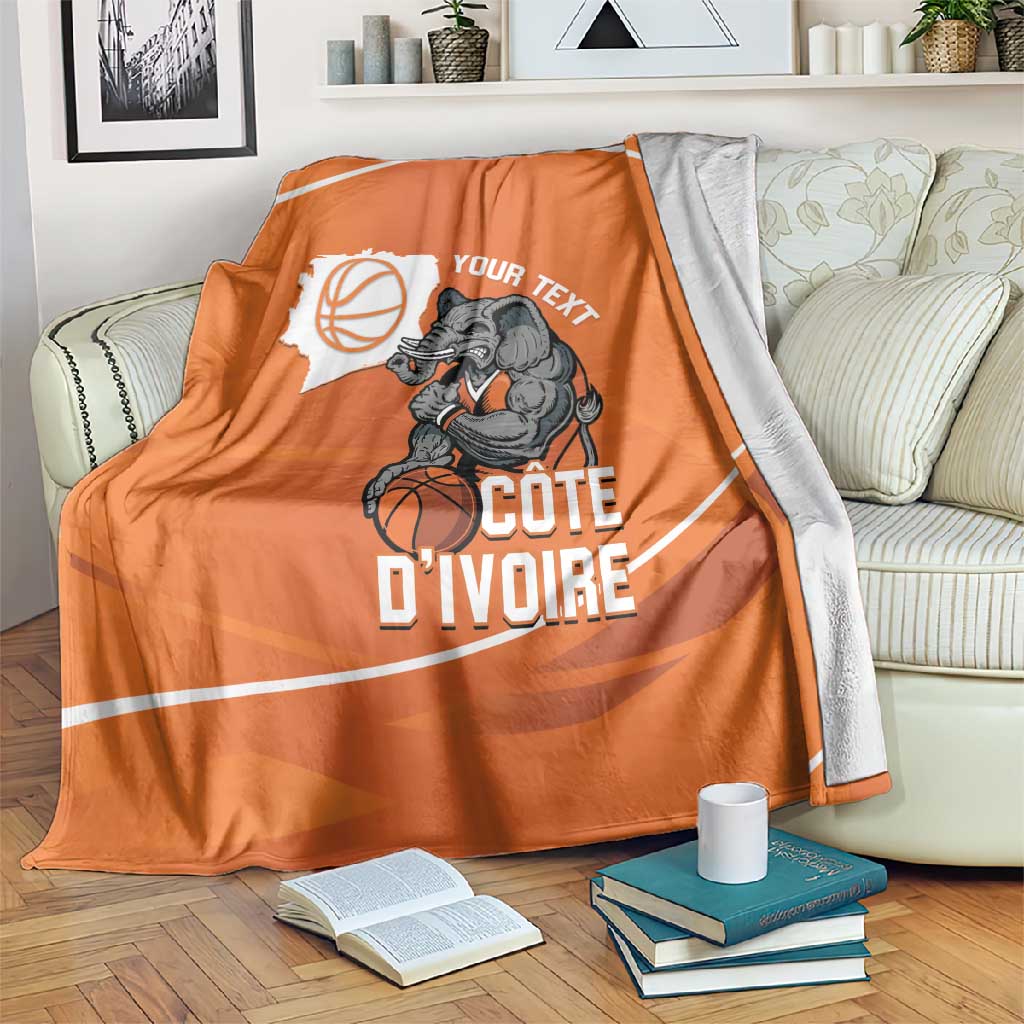 Afro Basketball Custom Ivory Coast Blanket Allez Les Elephants - African Pride