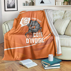 Afro Basketball Custom Ivory Coast Blanket Allez Les Elephants - African Pride