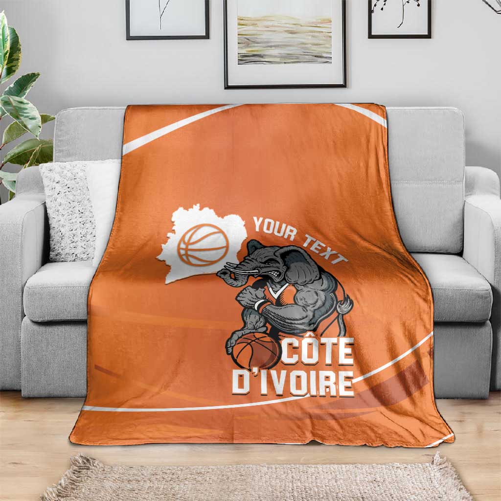 Afro Basketball Custom Ivory Coast Blanket Allez Les Elephants - African Pride