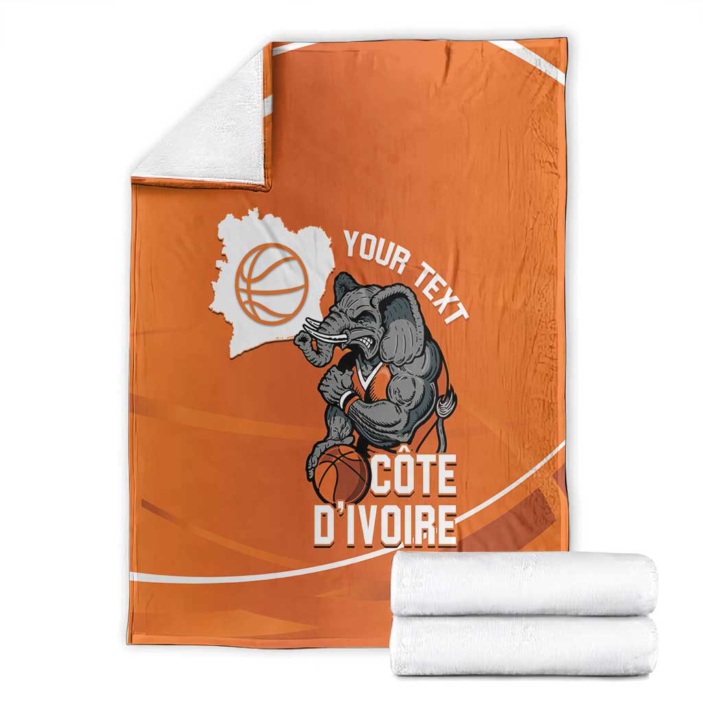 Afro Basketball Custom Ivory Coast Blanket Allez Les Elephants - African Pride