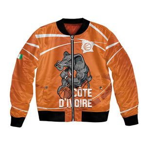 Afro Basketball Custom Ivory Coast Bomber Jacket Allez Les Elephants - African Pride