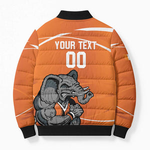Ivory Coast Basketball Custom Bomber Puffer Jacket Allez Les Elephants