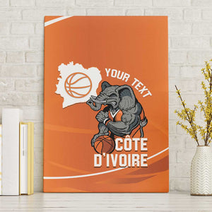 Afro Basketball Custom Ivory Coast Canvas Wall Art Allez Les Elephants - African Pride