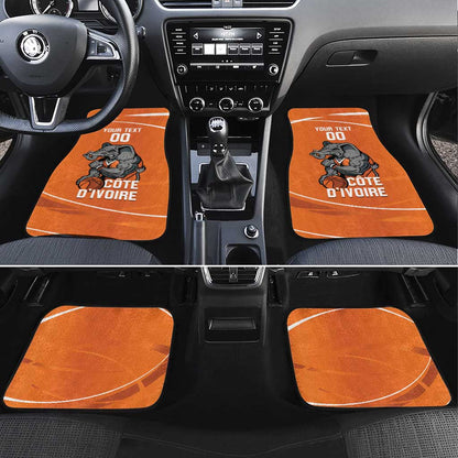 Afro Basketball Custom Ivory Coast Car Mats Allez Les Elephants - African Pride