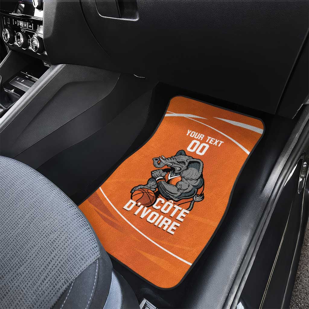 Afro Basketball Custom Ivory Coast Car Mats Allez Les Elephants - African Pride