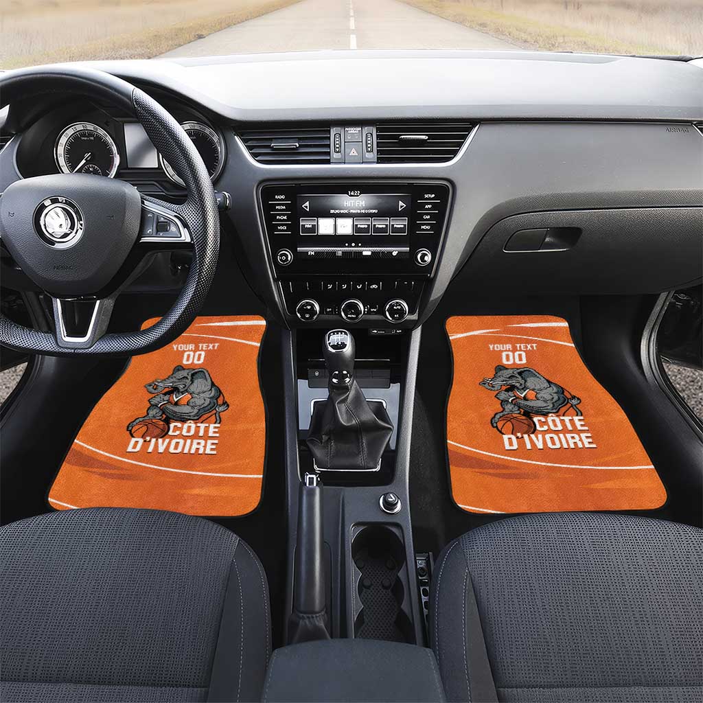 Afro Basketball Custom Ivory Coast Car Mats Allez Les Elephants - African Pride