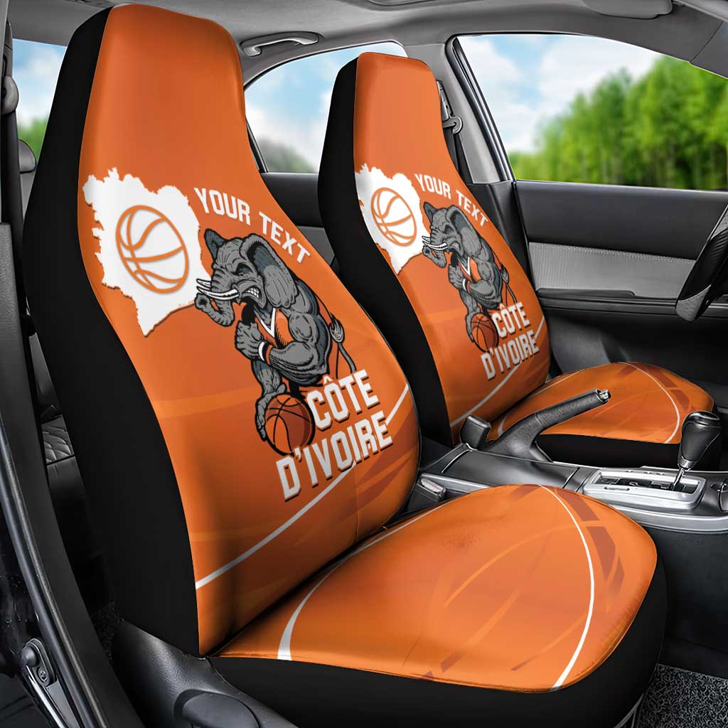 Afro Basketball Custom Ivory Coast Car Seat Cover Allez Les Elephants - African Pride