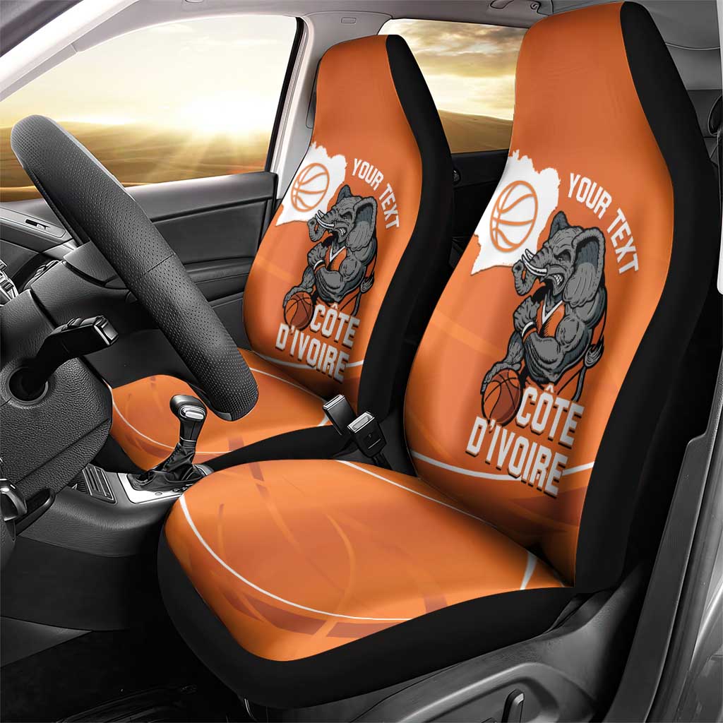 Afro Basketball Custom Ivory Coast Car Seat Cover Allez Les Elephants - African Pride