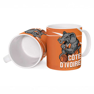 Ivory Coast Basketball Custom Ceramic Mug Allez Les Elephants