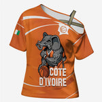 Ivory Coast Basketball Custom Cross Shoulder Shirt Allez Les Elephants