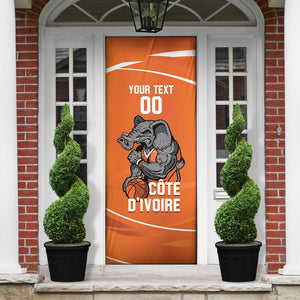 Ivory Coast Basketball Custom Door Cover Allez Les Elephants