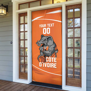 Ivory Coast Basketball Custom Door Cover Allez Les Elephants
