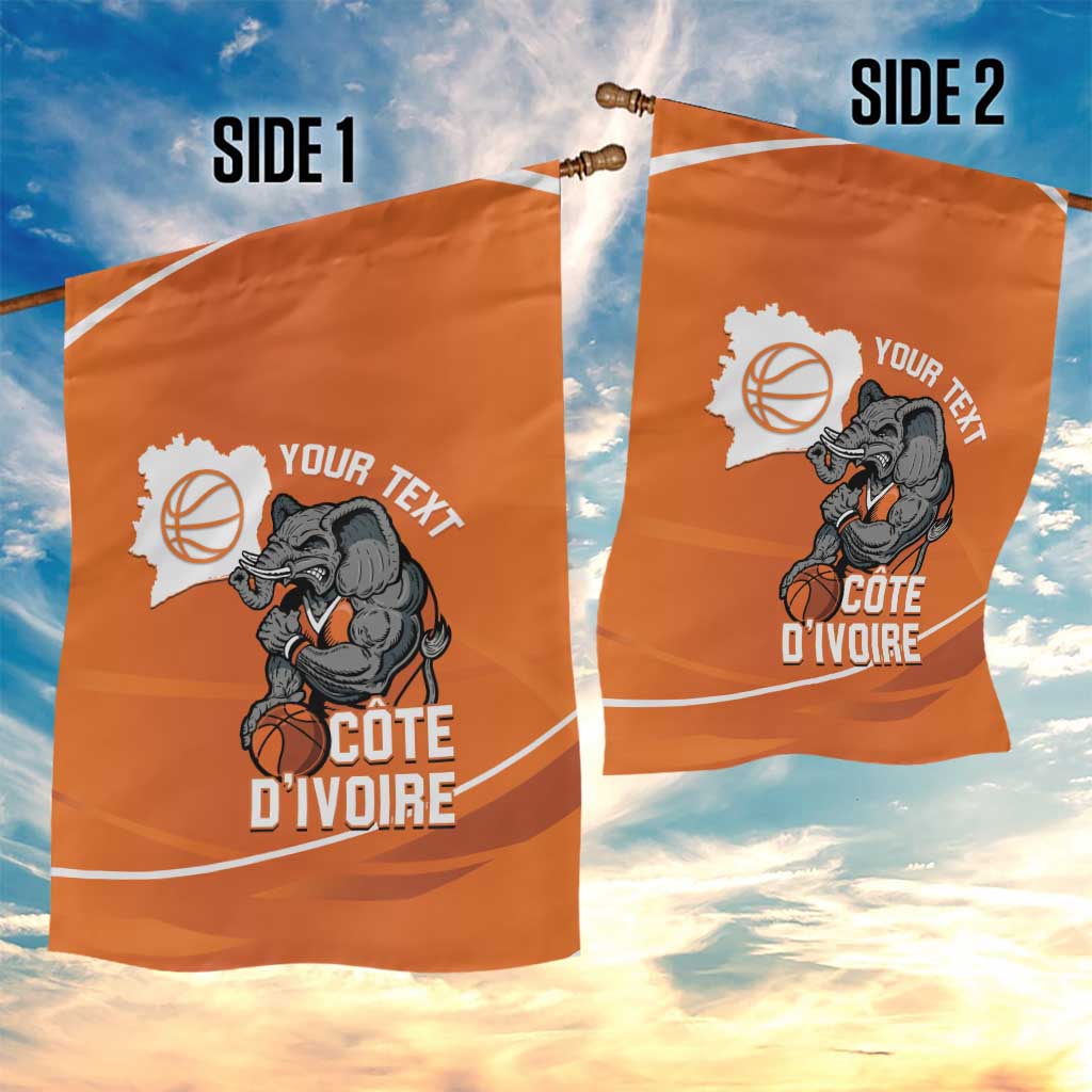 Afro Basketball Custom Ivory Coast Garden Flag Allez Les Elephants - African Pride