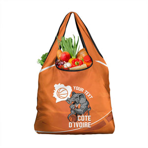 Afro Basketball Custom Ivory Coast Grocery Bag Allez Les Elephants - African Pride