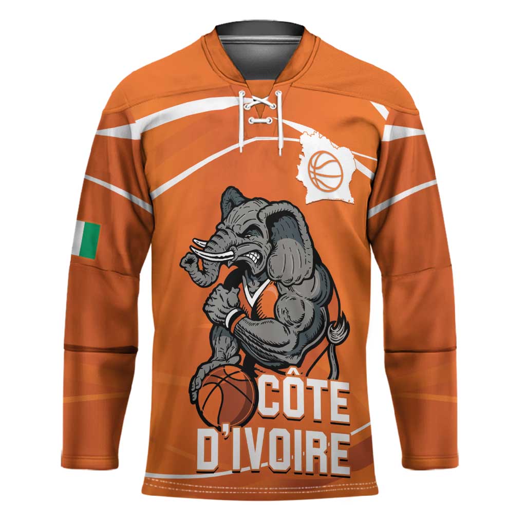 Ivory Coast Basketball Custom Hockey Jersey Allez Les Elephants
