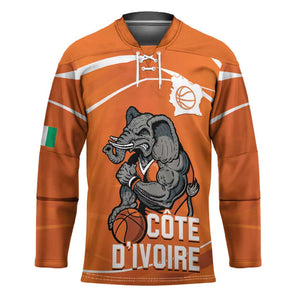 Ivory Coast Basketball Custom Hockey Jersey Allez Les Elephants