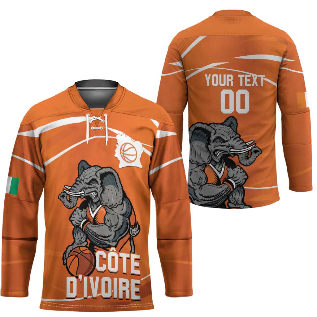 Ivory Coast Basketball Custom Hockey Jersey Allez Les Elephants