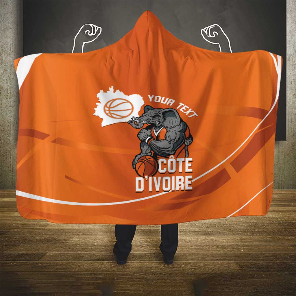 Afro Basketball Custom Ivory Coast Hooded Blanket Allez Les Elephants - African Pride