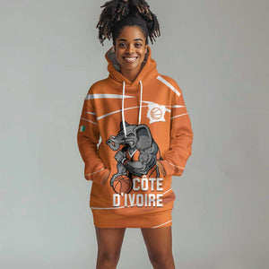 Afro Basketball Custom Ivory Coast Hoodie Dress Allez Les Elephants - African Pride