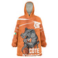 Afro Basketball Custom Ivory Coast Kid Wearable Blanket Hoodie Allez Les Elephants - African Pride