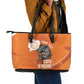 Afro Basketball Custom Ivory Coast Leather Tote Bag Allez Les Elephants - African Pride