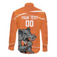 Afro Basketball Custom Ivory Coast Long Sleeve Button Shirt Allez Les Elephants - African Pride