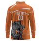Afro Basketball Custom Ivory Coast Long Sleeve Polo Shirt Allez Les Elephants - African Pride