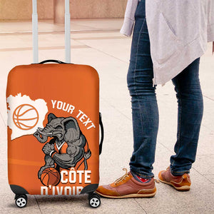 Afro Basketball Custom Ivory Coast Luggage Cover Allez Les Elephants - African Pride