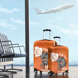 Afro Basketball Custom Ivory Coast Luggage Cover Allez Les Elephants - African Pride