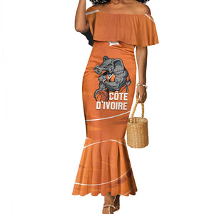 Afro Basketball Custom Ivory Coast Mermaid Dress Allez Les Elephants - African Pride