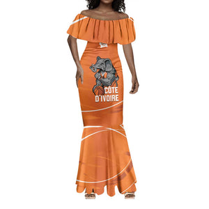 Afro Basketball Custom Ivory Coast Mermaid Dress Allez Les Elephants - African Pride