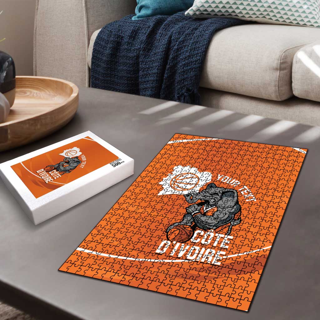 Ivory Coast Basketball Custom Puzzle Allez Les Elephants