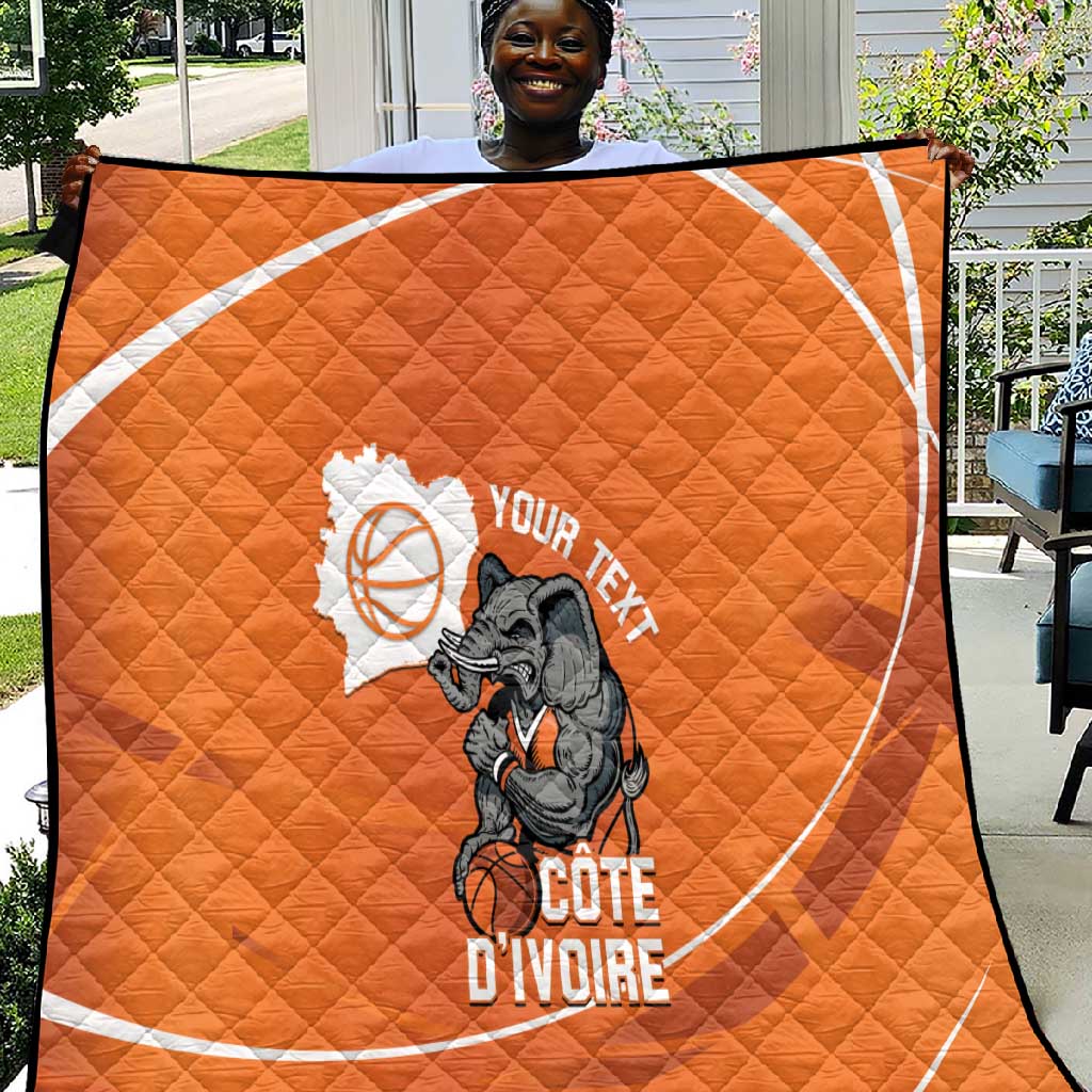Afro Basketball Custom Ivory Coast Quilt Allez Les Elephants - African Pride