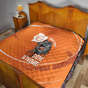 Afro Basketball Custom Ivory Coast Quilt Allez Les Elephants - African Pride