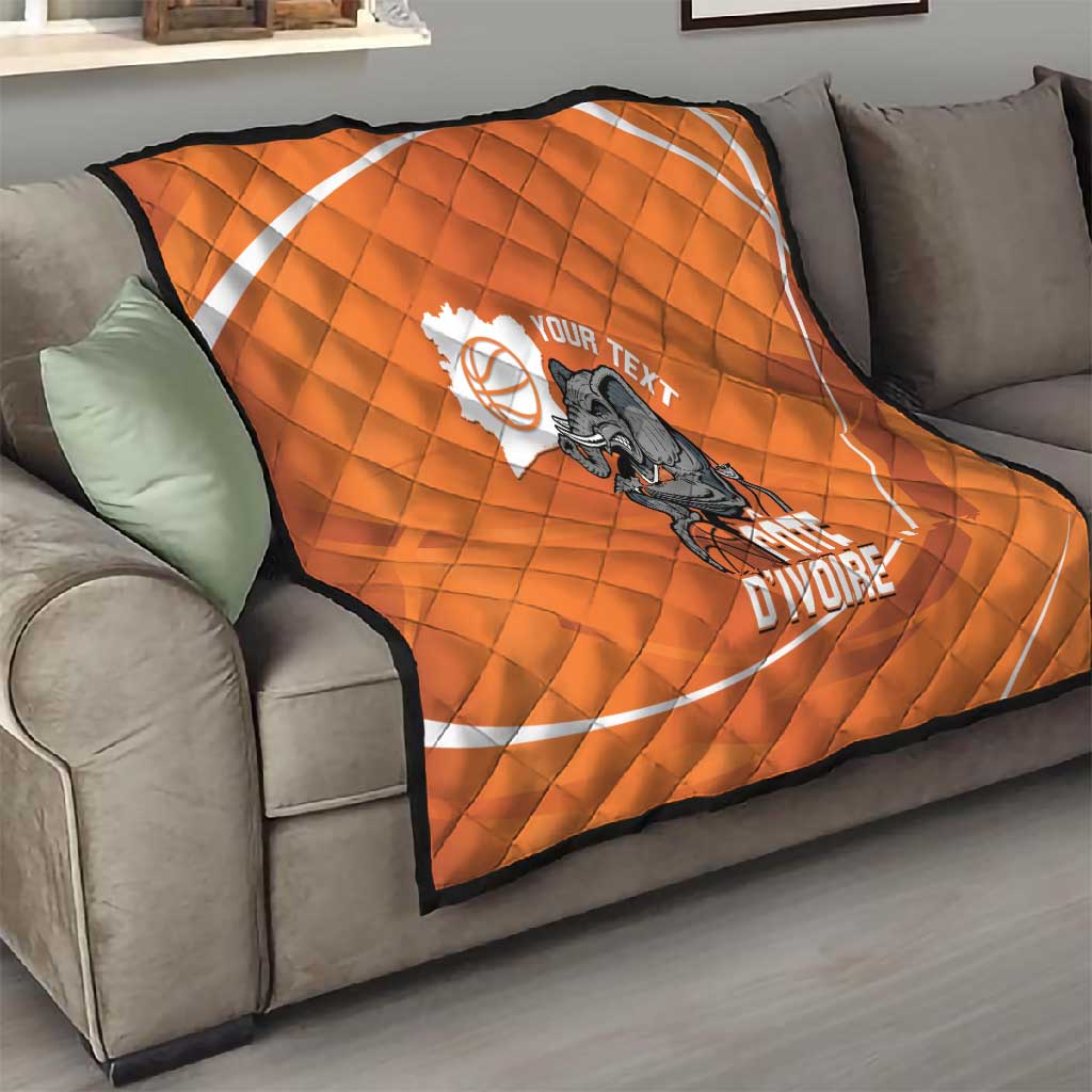 Afro Basketball Custom Ivory Coast Quilt Allez Les Elephants - African Pride