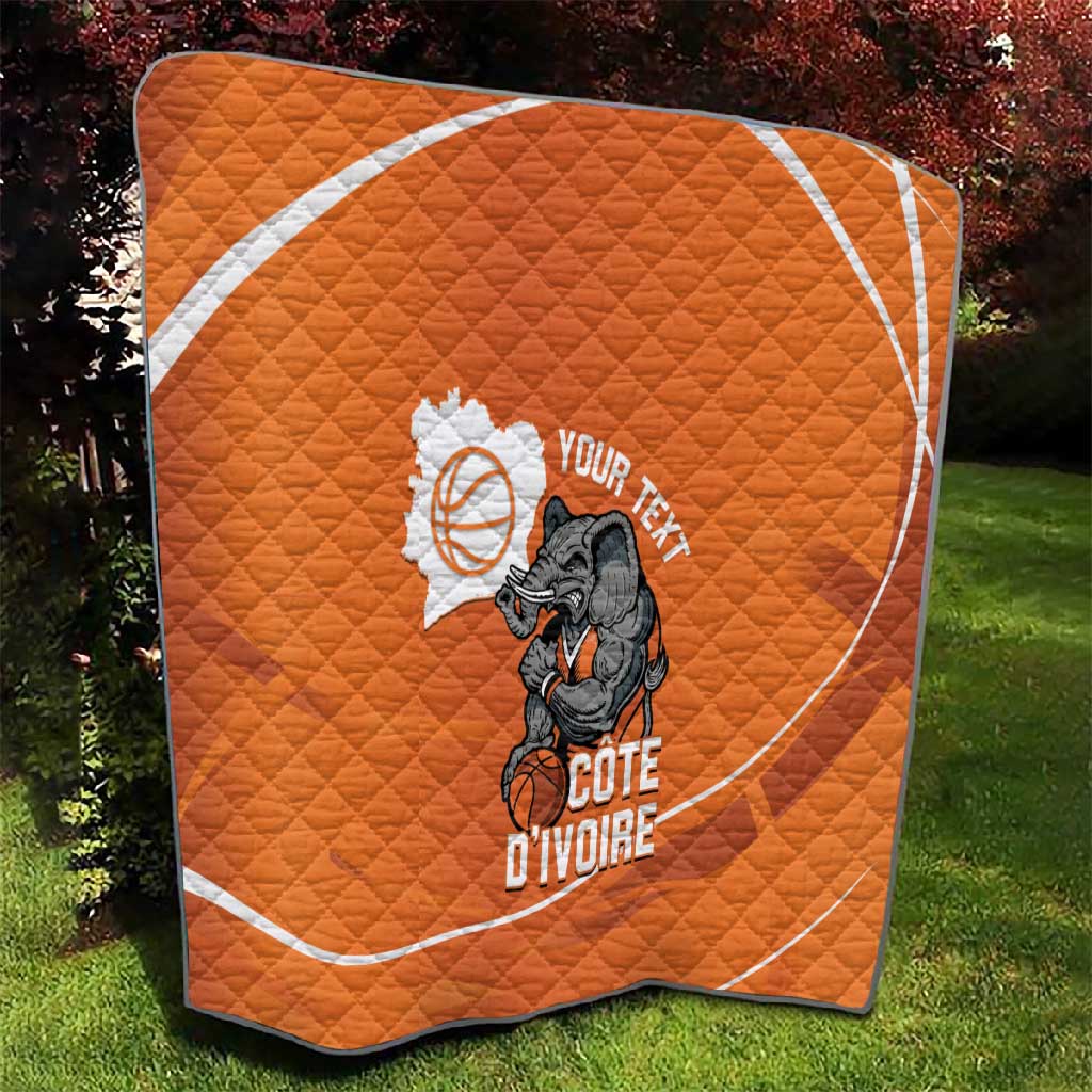 Afro Basketball Custom Ivory Coast Quilt Allez Les Elephants - African Pride