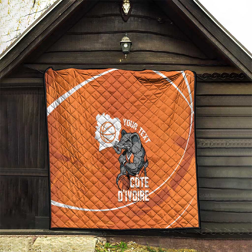 Afro Basketball Custom Ivory Coast Quilt Allez Les Elephants - African Pride
