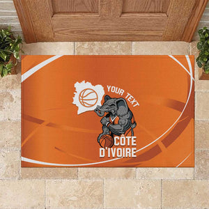 Afro Basketball Custom Ivory Coast Rubber Doormat Allez Les Elephants - African Pride