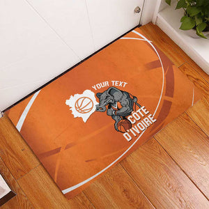Afro Basketball Custom Ivory Coast Rubber Doormat Allez Les Elephants - African Pride