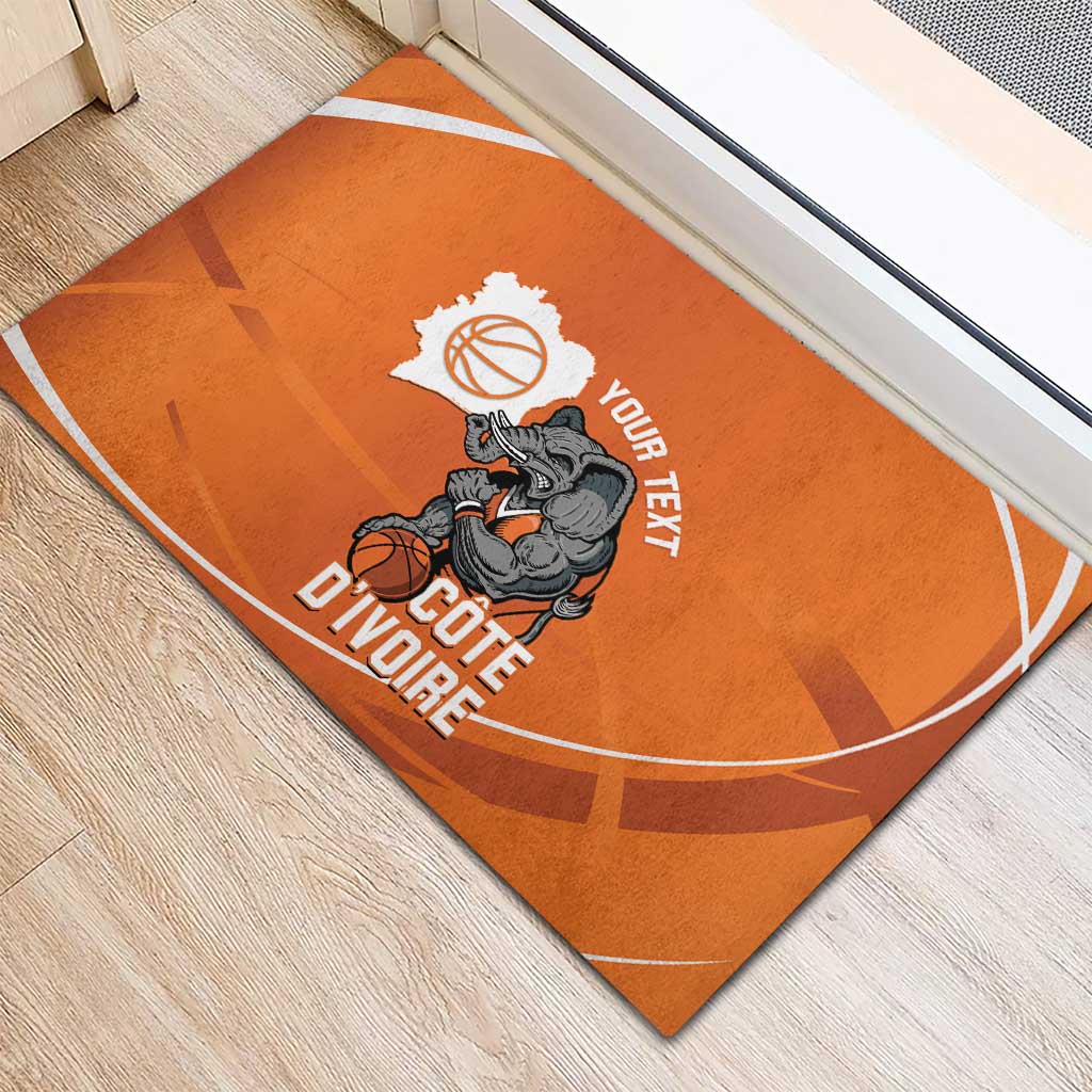 Afro Basketball Custom Ivory Coast Rubber Doormat Allez Les Elephants - African Pride
