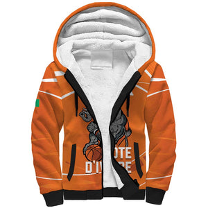Afro Basketball Custom Ivory Coast Sherpa Hoodie Allez Les Elephants - African Pride